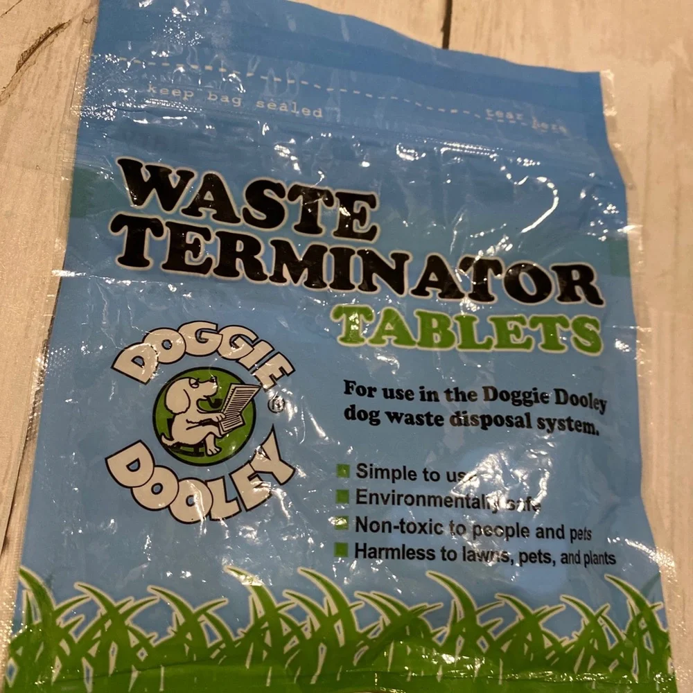 Doggie Dooley Waste Terminator Tablets White Disposal Solid Liquid 12